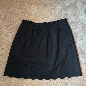 J. Crew Black Scalloped Skirt Size 12